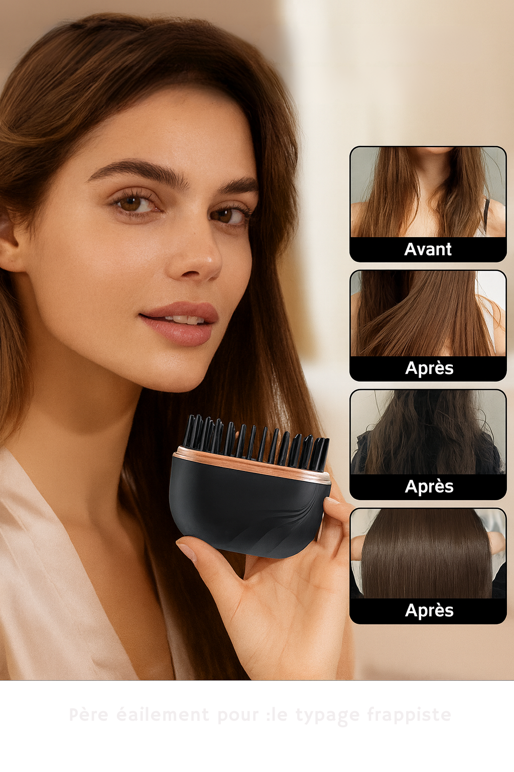 Brosse Lissante Portable Élégance™