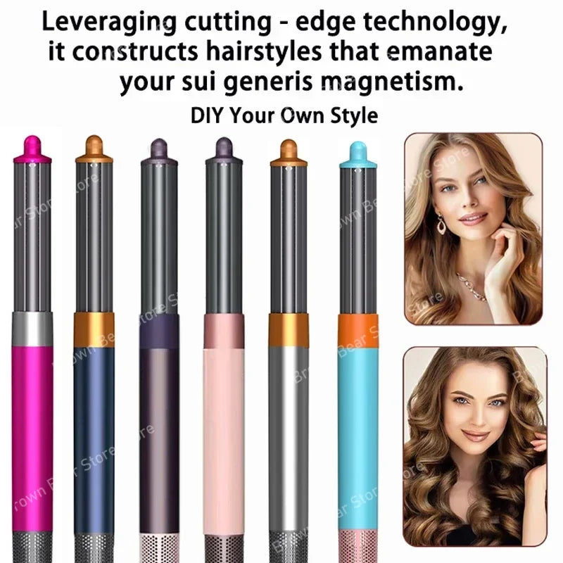 6IN1 Multi-Functional Hair Styler 1300W | Drying/Straightening/Curling | Fast Heating, Perfect for Home Grooming & Salon,