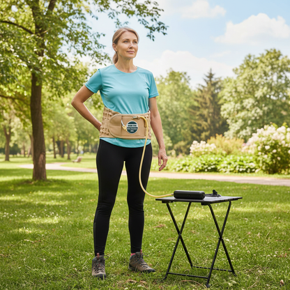 HONGJING Decompression Belt with Electric Pump for Lower Back Pain Relief - Inflatable Back Reliever Lumbar Support for Men Women, One Size Fits 29-49 Waist